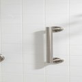 Vertical grab bar at shower entry