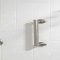 Vertical grab bar at shower entry